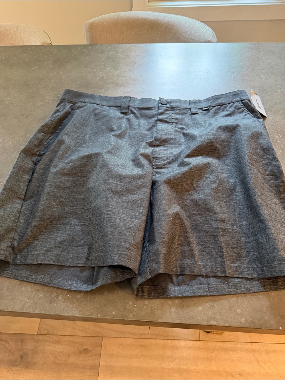 Hurley Men's Charcoal Gray Flat Front Shorts